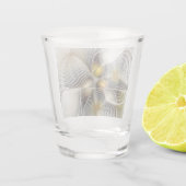 Optische Illusie Abstract 3D Fractal Met Diepte Shot Glas (Achterkant)