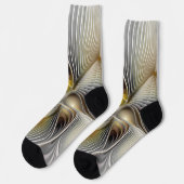 Optische Illusie Abstract 3D Fractal Met Diepte Sokken (Links)