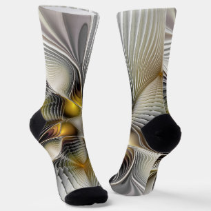 Optische Illusie Abstract 3D Fractal Met Diepte Sokken