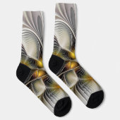 Optische Illusie Abstract 3D Fractal Met Diepte Sokken (Rechts)