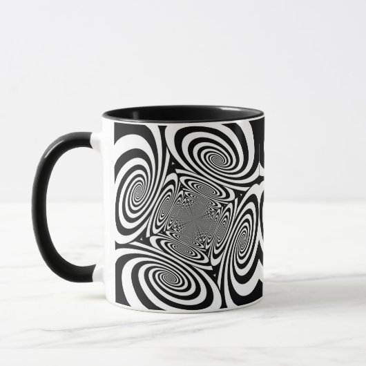 Optische Illusie Abstract Ontwerp Mok (Links)