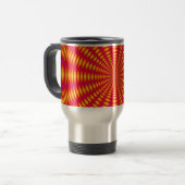Optische illusie abstract ontwerp. reisbeker (Voorkant links)
