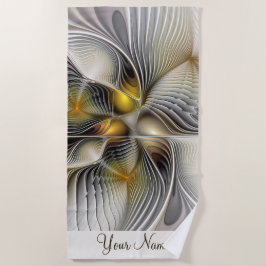 Optische Illusie Abstracte 3D Fractal Dieptenaam Strandlaken