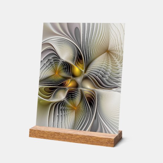 Optische illusie Abstracte 3D fractal met diepte Acryl Bord (Hoek)