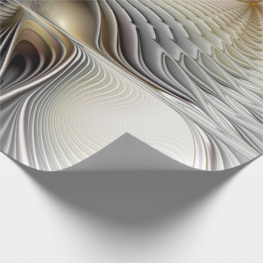 Optische illusie Abstracte 3D fractal met diepte Cadeaupapier (Hoek)