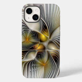 Optische illusie Abstracte 3D fractal met diepte Case-Mate iPhone 14 Hoesje