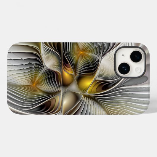 Optische illusie Abstracte 3D fractal met diepte Case-Mate iPhone Case (Achterkant (horizontaal))