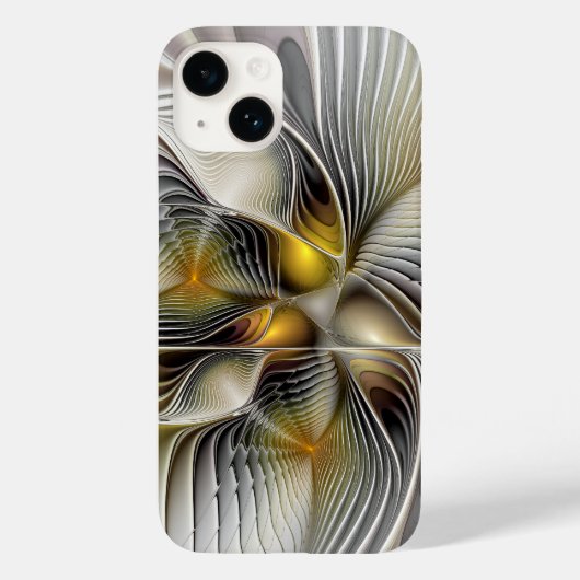 Optische illusie Abstracte 3D fractal met diepte Case-Mate iPhone Case (Achterkant)