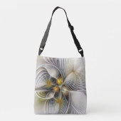 Optische illusie Abstracte 3D fractal met diepte Crossbody Tas (Achterkant)