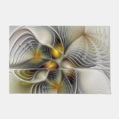 Optische illusie Abstracte 3D fractal met diepte Deurmat (Voorkant)