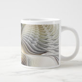 Optische illusie Abstracte 3D fractal met diepte Grote Koffiekop (Rechts)