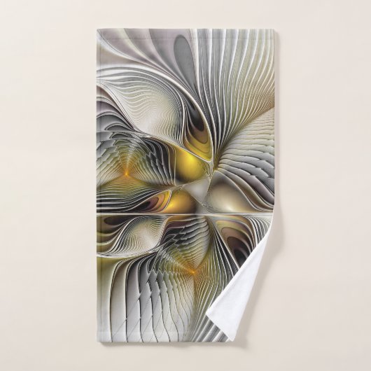 Optische illusie Abstracte 3D fractal met diepte Handdoek (Handdoek)