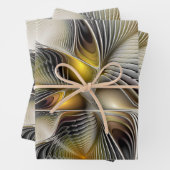 Optische illusie Abstracte 3D fractal met diepte Inpakpapier Vel (In situ)