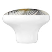 Optische illusie Abstracte 3D fractal met diepte Keramische Knop (Zijkant)