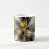 Optische illusie Abstracte 3D fractal met diepte Koffiemok (Center)