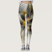 Optische illusie Abstracte 3D fractal met diepte Leggings (Voorkant)