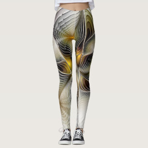 Optische illusie Abstracte 3D fractal met diepte Leggings
