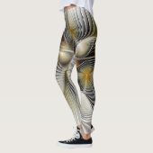 Optische illusie Abstracte 3D fractal met diepte Leggings (Links)