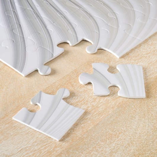 Optische illusie Abstracte 3D fractal met diepte Legpuzzel (Zijkant)