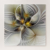 Optische illusie Abstracte 3D fractal met diepte Legpuzzel (Horizontaal)