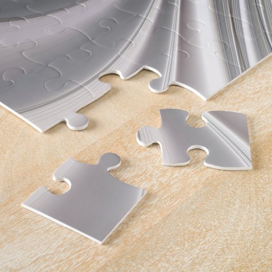 Optische illusie Abstracte 3D fractal met diepte Legpuzzel (Zijkant)