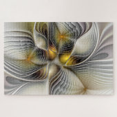 Optische illusie Abstracte 3D fractal met diepte Legpuzzel (Horizontaal)