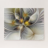 Optische illusie Abstracte 3D fractal met diepte Legpuzzel (Horizontaal)