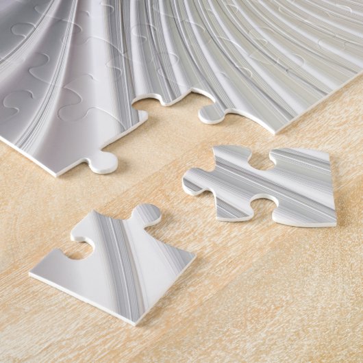 Optische illusie Abstracte 3D fractal met diepte Legpuzzel (Zijkant)