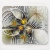 Optische illusie Abstracte 3D fractal met diepte Muismat (Voorkant)