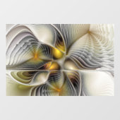 Optische illusie Abstracte 3D fractal met diepte Raamsticker (Vel)