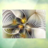 Optische illusie Abstracte 3D fractal met diepte Raamsticker (Vel 3)