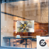 Optische illusie Abstracte 3D fractal met diepte Raamsticker (Cafe Raam)