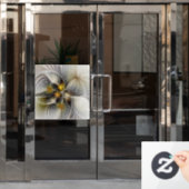 Optische illusie Abstracte 3D fractal met diepte Raamsticker (Kantoordeur)