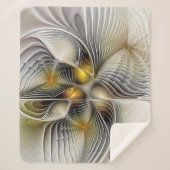 Optische illusie Abstracte 3D fractal met diepte Sherpa Deken (Voorkant)