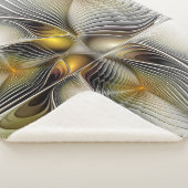 Optische illusie Abstracte 3D fractal met diepte Sherpa Deken (3/4)