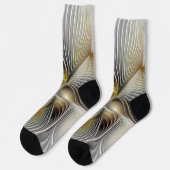 Optische illusie Abstracte 3D fractal met diepte Sokken (Links)