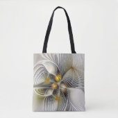 Optische illusie Abstracte 3D fractal met diepte Tote Bag (Voorkant)