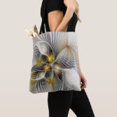 Optische illusie Abstracte 3D fractal met diepte Tote Bag (Dichtbij)