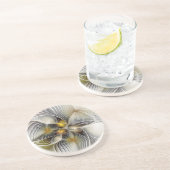 Optische illusie Abstracte 3D fractal met diepte Zandsteen Onderzetter (Zijkant)