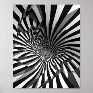 Optische Illusie Abstracte Muurkunst met Geometris Poster