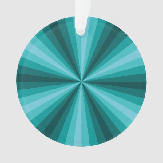 Optische illusie Aqua Acryl Ornament (voorkant)