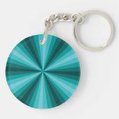 Optische illusie Aqua Acrylische Sleutelhanger (Achterkant)