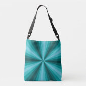 Optische Illusie Aqua All-Over-Print Tas (Achterkant)