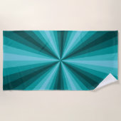 Optische illusie Aqua Beach handdoek (Voorkant)