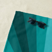 Optische illusie Aqua Beach handdoek (In situ)