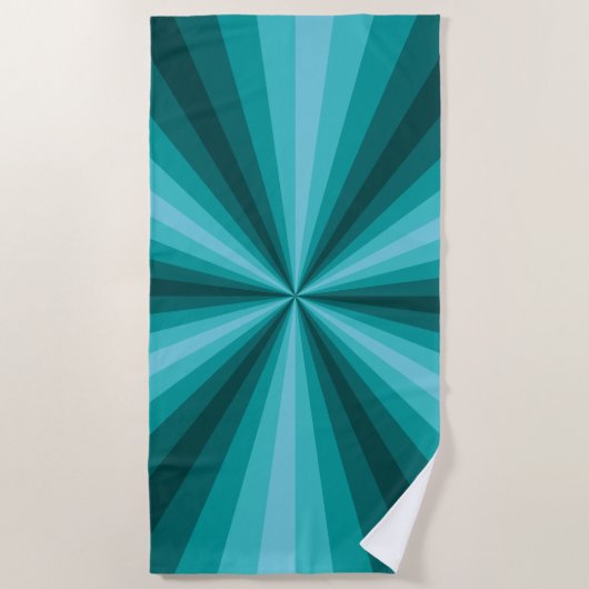 Optische illusie Aqua Beach handdoek (Voorkant)