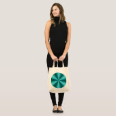 Optische illusie Aqua Canvas tas (Voorkant (model))
