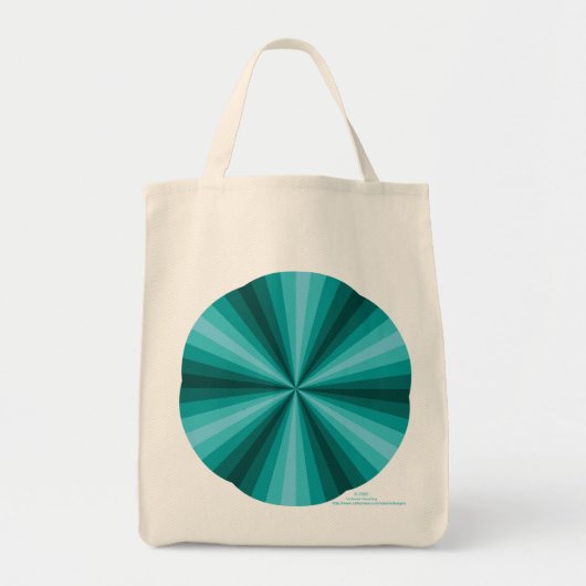 Optische illusie Aqua Canvas tas (Voorkant)