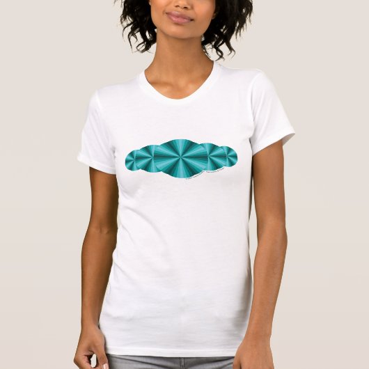 Optische Illusie Aqua Licht Dames T-shirt (Voorkant)