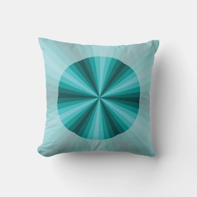 Optische illusie Aqua Pillow Kussen (Voorkant)